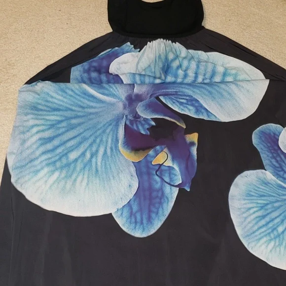 Alice + Olivia black orchid maxi dress